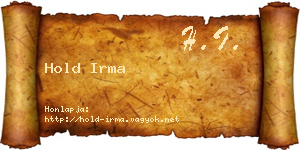 Hold Irma névjegykártya