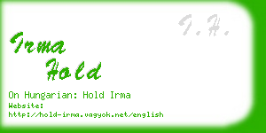 irma hold business card